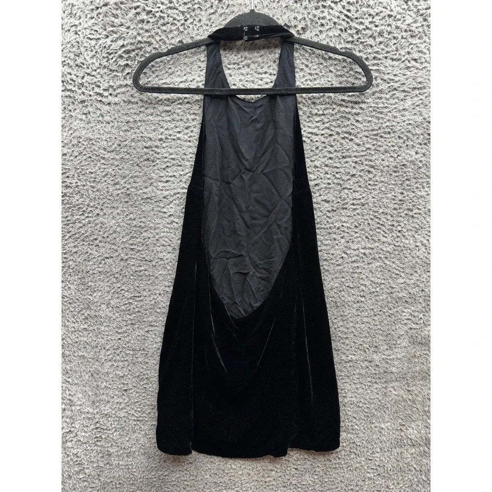 Reformation Black Velvet Mini Dress - Picture 2 of 9